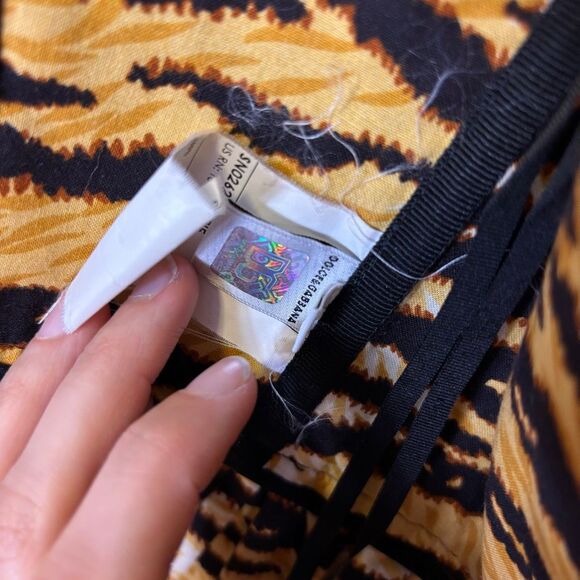 Dolce & Gabbana Tiger Print Bustier Style Zip Up Tank Top Size Euro 46= US 10 - Picture 9 of 9